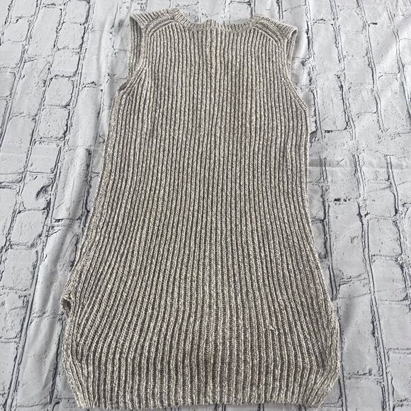 Madewell Marled Oatmeal Sweater Tank XS Ribbed Cotton Blend Sleeveless Preppy - Picture 4 of 4